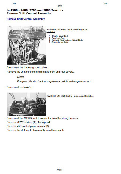 Manual de Reparación Tractor John Deere 7600, 7700, 7800