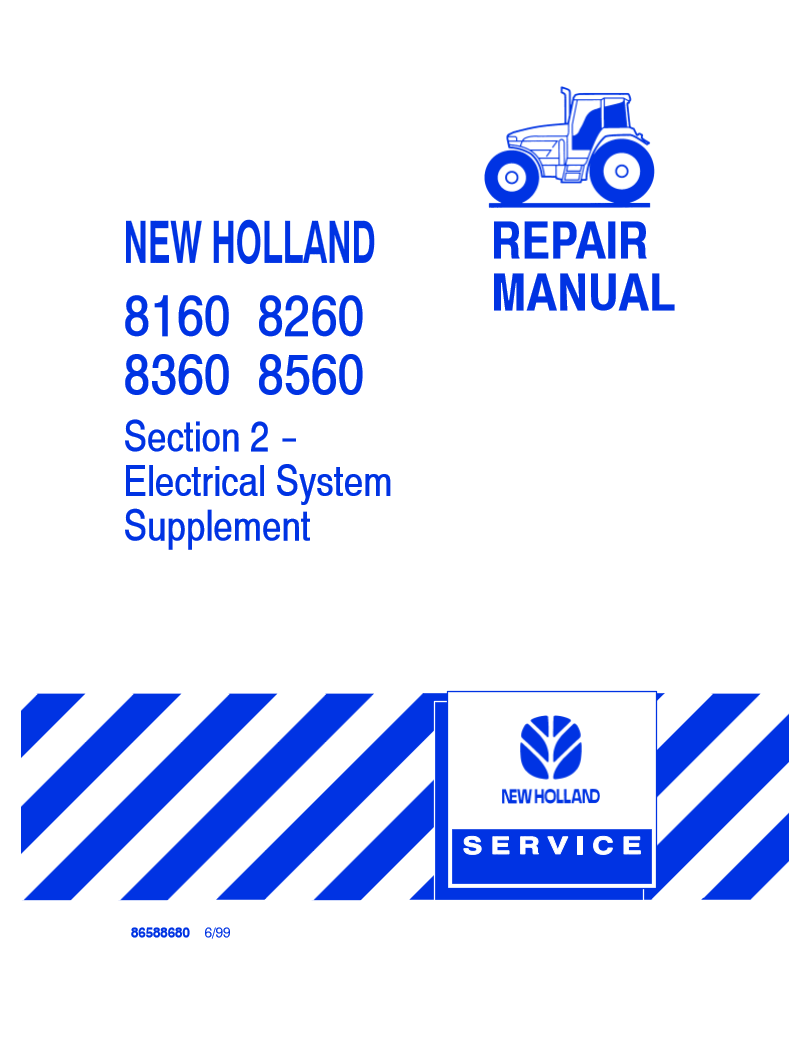 Manual de Reparación Tractor New Holland 8160, 8260, 8360, 8560