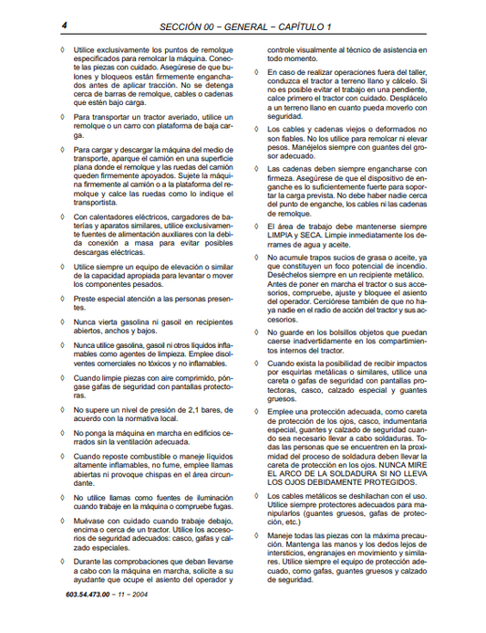 Manual de Reparación Tractor New Holland TD60D, TD70D, TD80D, TD90D, TD95D