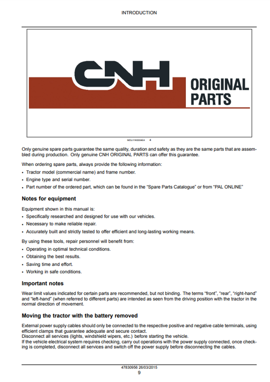 Manual de Reparación Tractor sobre Orugas New Holland TK4030V, TK4050, TK4050M, TK4060