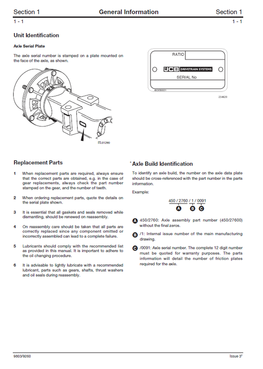 Manual de Reparación Transmisión Mecanica JCB PD55