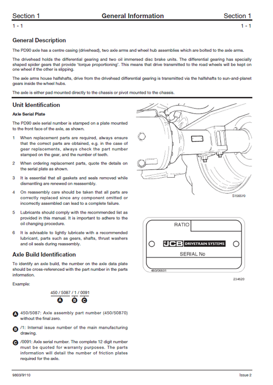 Manual de Reparación Transmisión Mecanica JCB PD90