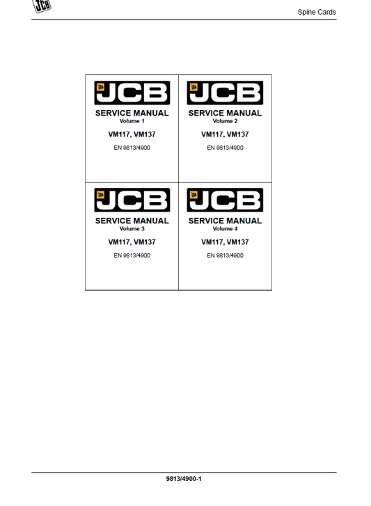 Manual de Reparación Vibrocompactador JCB VM117, VM137 Tier 2