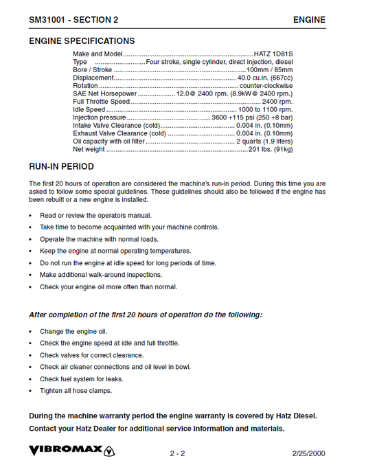 Manual de Reparación Vibrocompactador JCB Vibromax Roller 70b