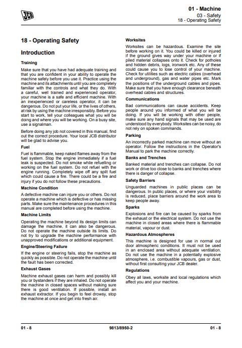 Manual de Reparación Volqueta de Punta Alta JCB 6T-1, punta giratoria 6T-1, punta delantera de alta visibilidad 7T-1, punta delantera 9T-1