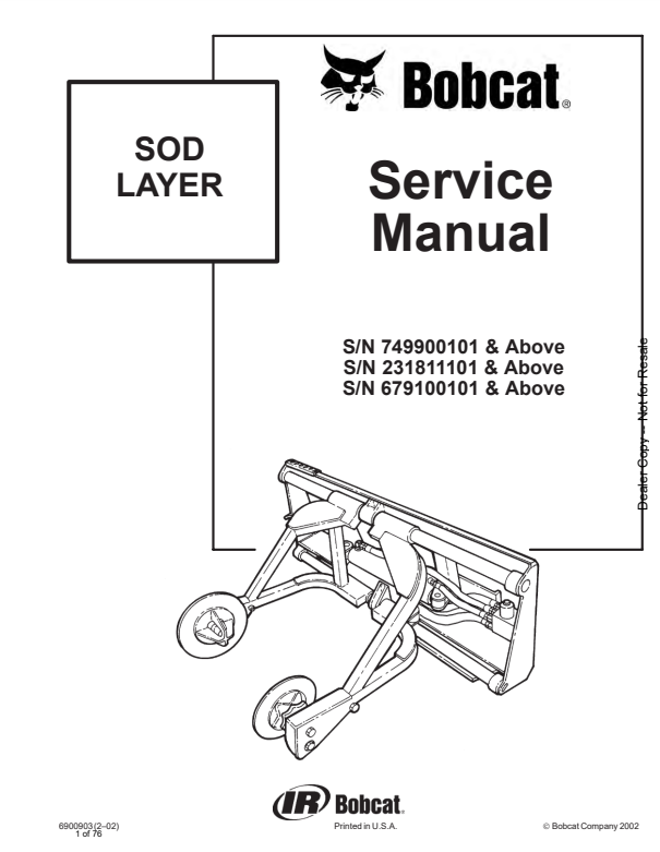 Manual de Reparación de Capa de Césped Bobcat