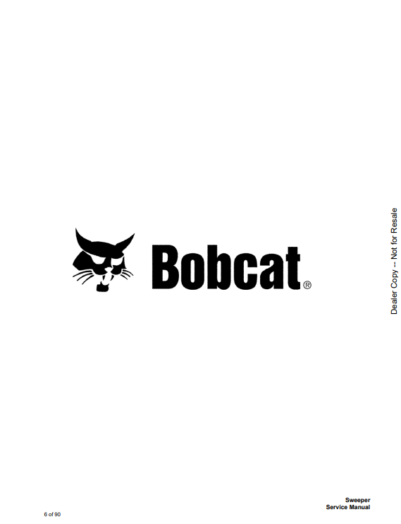Manual de Reparación Bobcat Sweeper Gutter Bruch