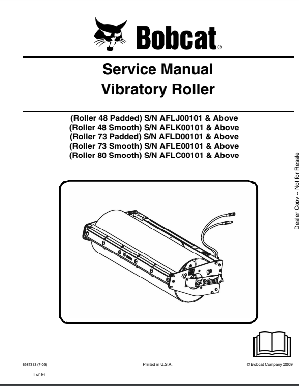 Manual de Reparación del Servicio de Rodillos Vibratorios Bobcat