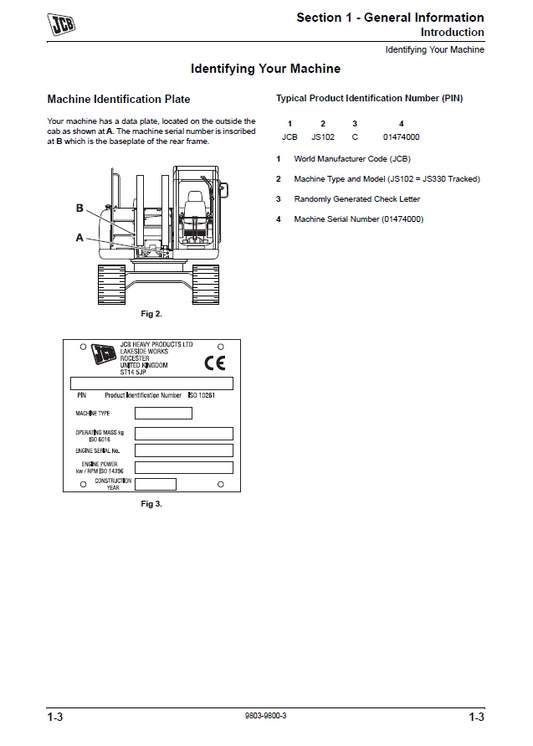 Manual de Reparación Excavadora JCB JS290 Tier III