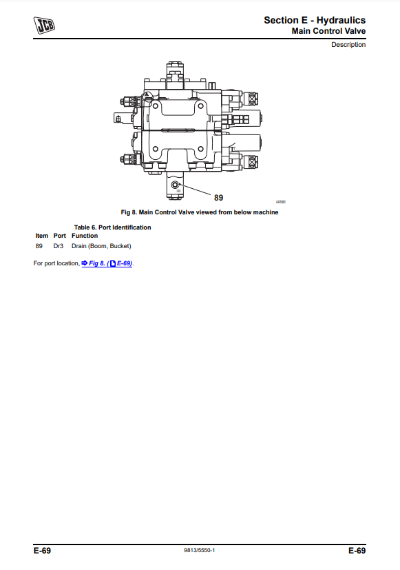 Manual de Servicio Excavadora sobre Orugas JCB JS 200 Series