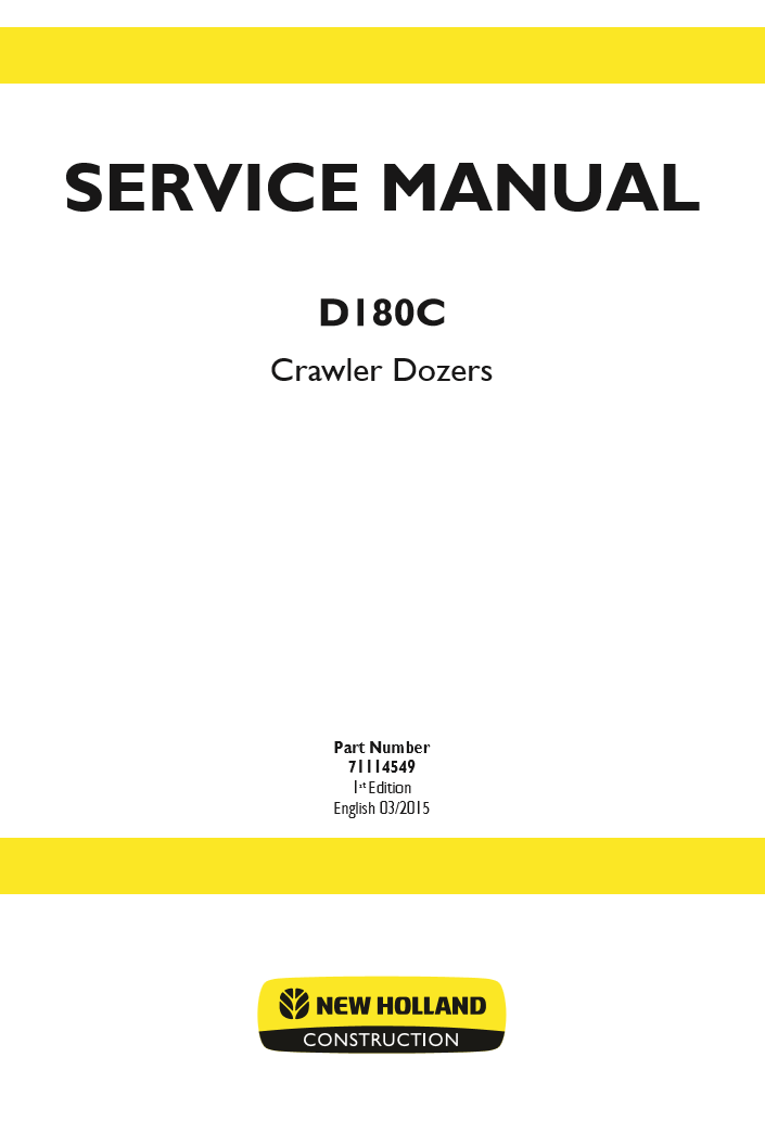Manual de Servicios Bulldozer New Holland D180C