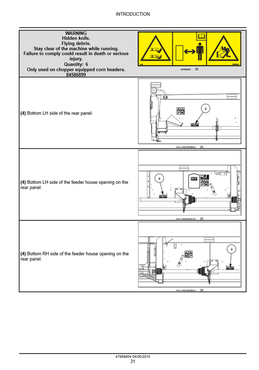 Manual de Servicios Cabezal de Maiz Case 4206F, 4206R, 4208F, 4208R, 4212F, 4212R, 4406F,4406R, 4408F, 4408R, 4412F, 4412R, 4416R