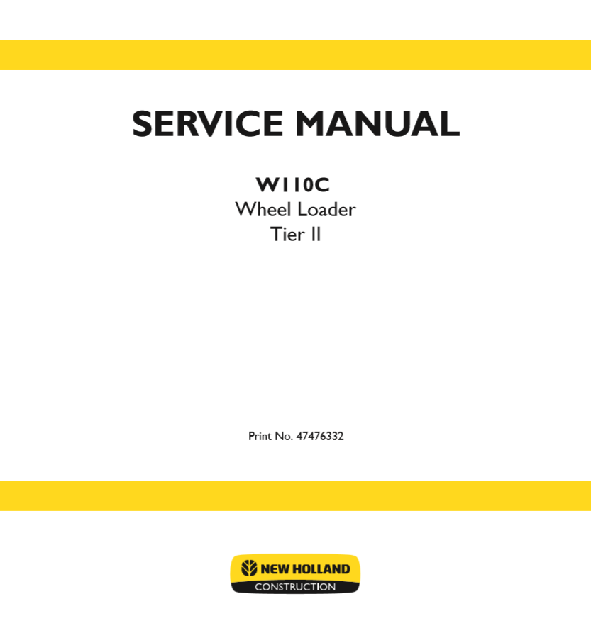 Manual de Servicios Cargador New Holland W110C Tier II