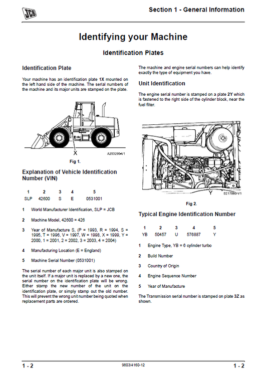 Manual de Servicios Cargadora JCB 426, 436, 446