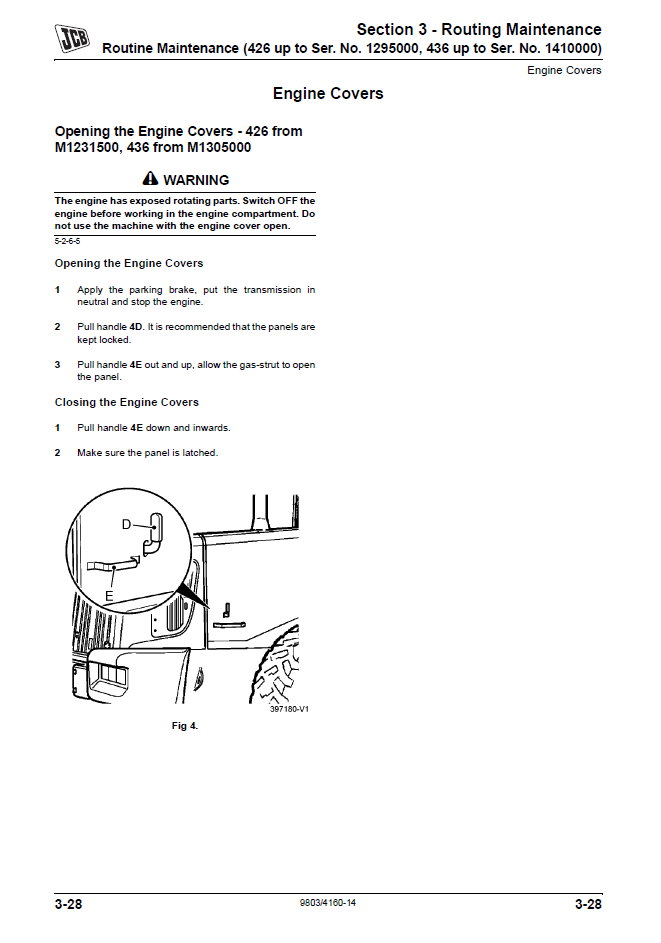 Manual de Servicios Cargadora JCB 426, 436, 446