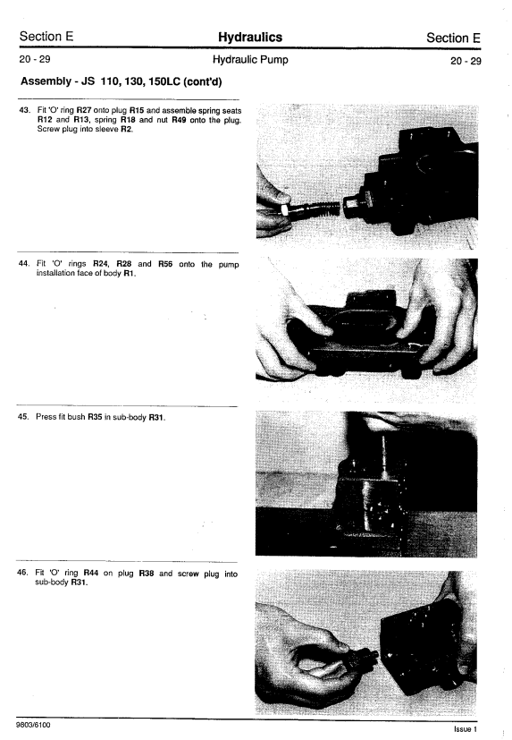 Manual de Servicios Excavadora JCB JS110, JS130, JS150LC