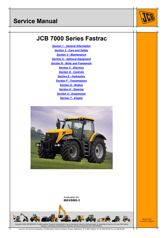 Manual de Servicios Fastrac JCB 7000 Series