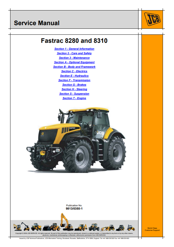 Manual de Servicios Fastrac JCB 8280 y 8310