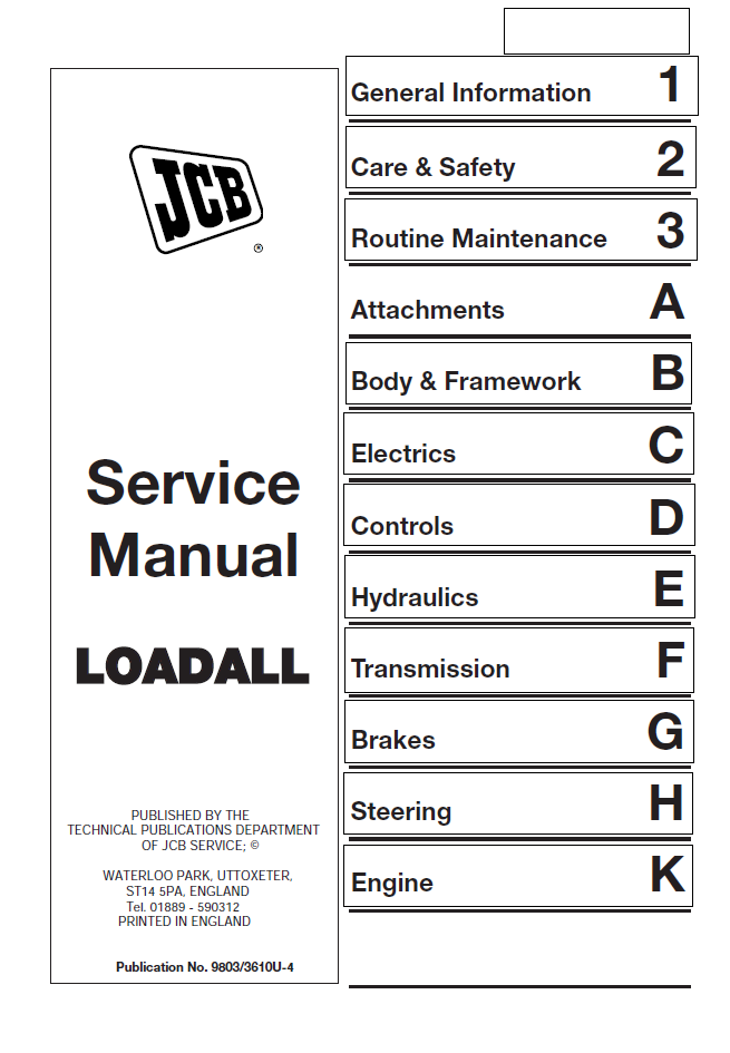 Manual de Servicios Generales Telehandlers JCB