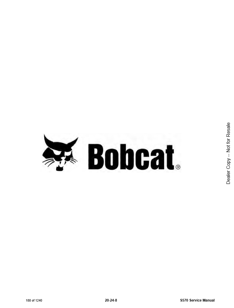 Manual de Servicios MiniCargador Bobcat S570