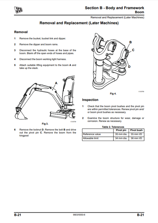 Manual de Servicios Miniexcavadora JCB 8014, 8016, 8018, 8020