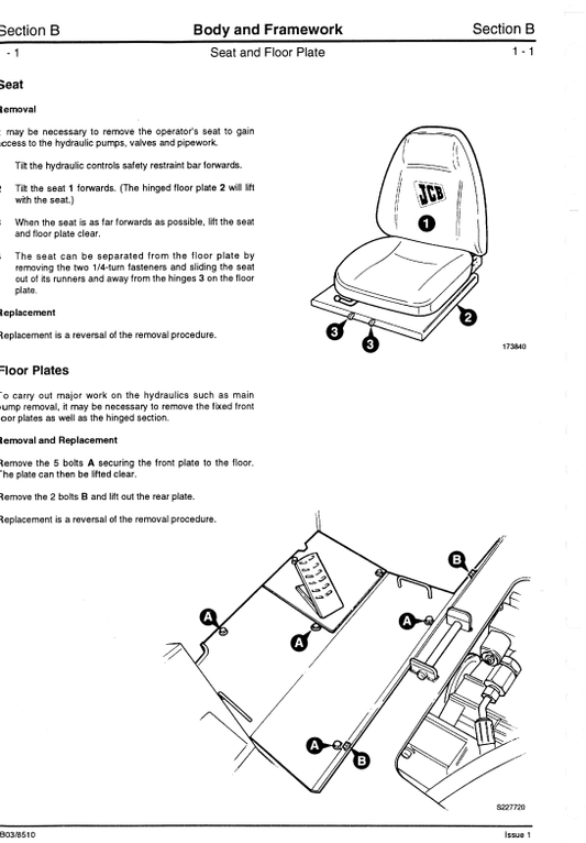 Manual de Servicios Minicargador JCB Robot 185, 1105