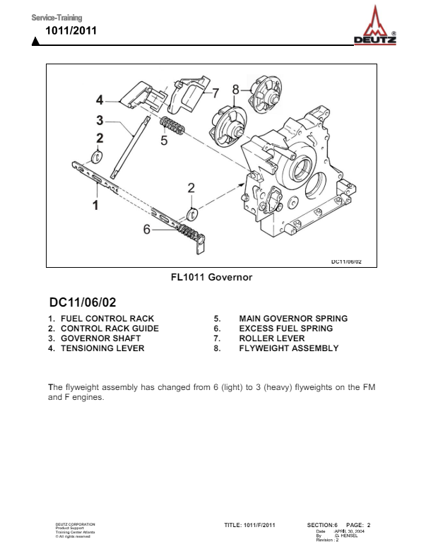 Manual de Servicios Motor Deutz 1011, 1011F, 2011