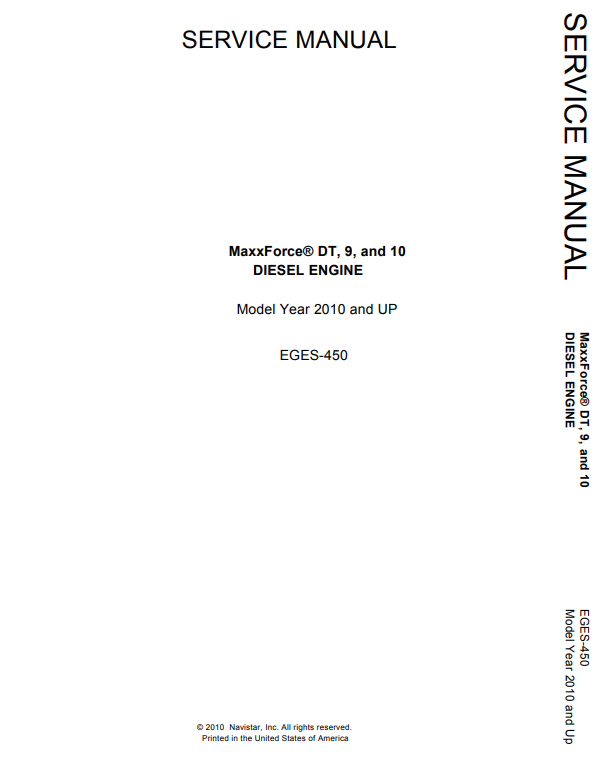 Manual de Servicios Motor International Maxxforce DT 9 -10
