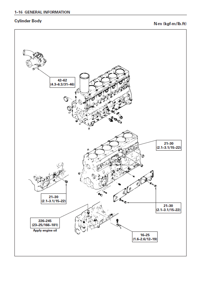 Manual de Servicios Motor Isuzu 6BG1 Relaciónado con Productos Hitachi