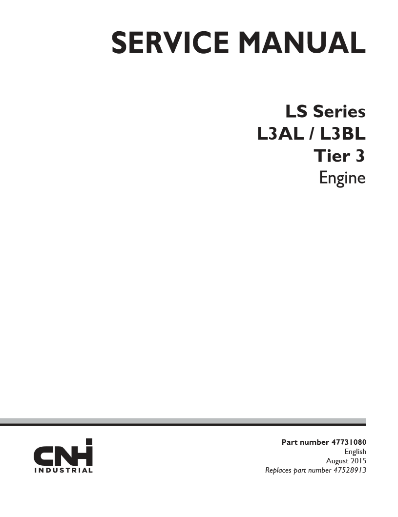 Manual de Servicios Motor New Holland LS Series L3AL, L3BL Tier 3
