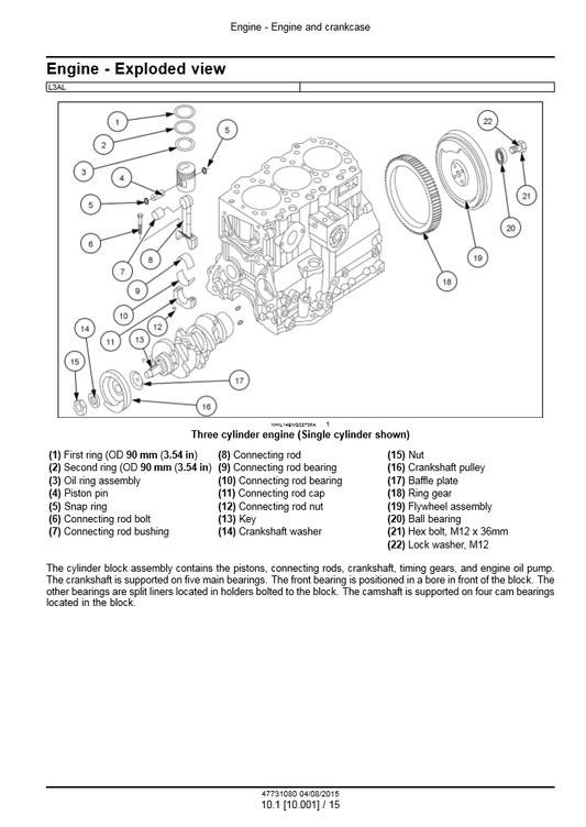 Manual de Servicios Motor New Holland LS Series L3AL, L3BL Tier 3