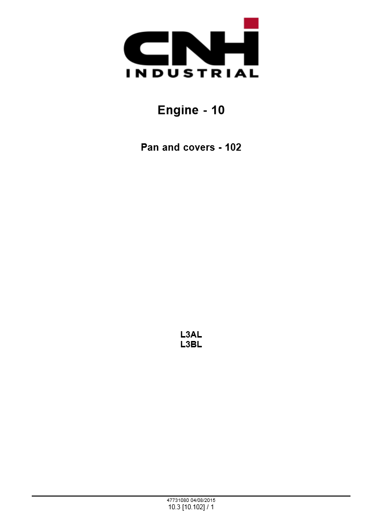 Manual de Servicios Motor New Holland LS Series L3AL, L3BL Tier 3