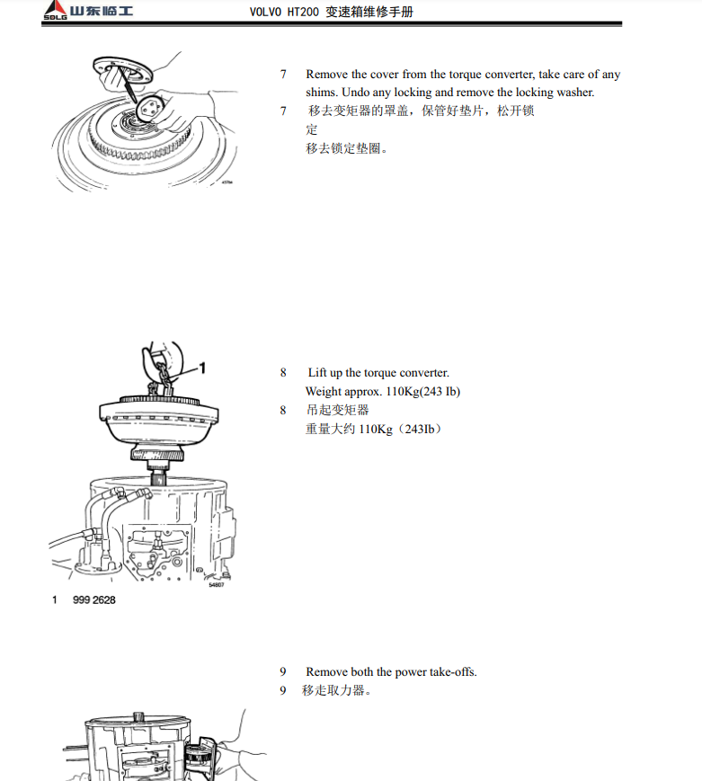 Manual de Servicios Reparación Transmisión Volvo HT200