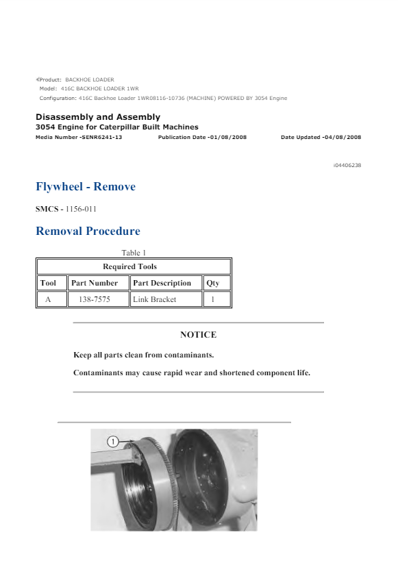 Manual de Servicios Retroexcavadora Caterpillar 416C