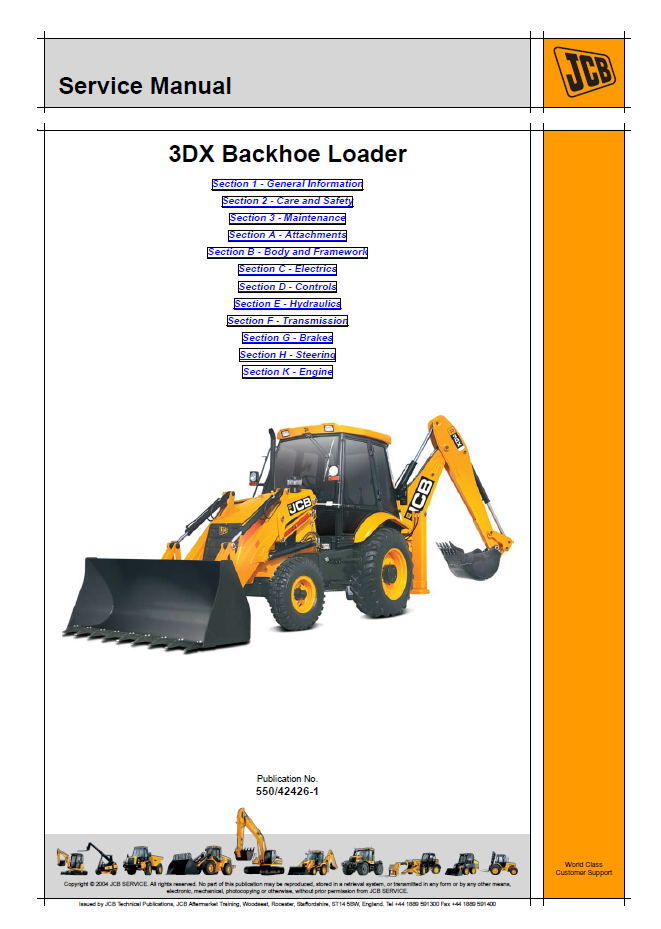 Manual de Servicios Retroexcavadora JCB 3DX