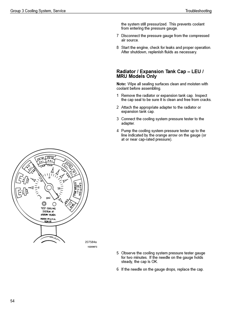 Manual de Servicios Sistema de Refrigeración Camión Volvo MP7, MP8, MP10