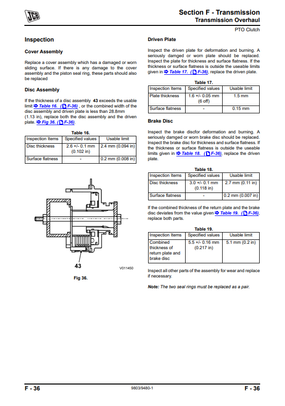 Manual de Servicios Tractor JCB 354, 360