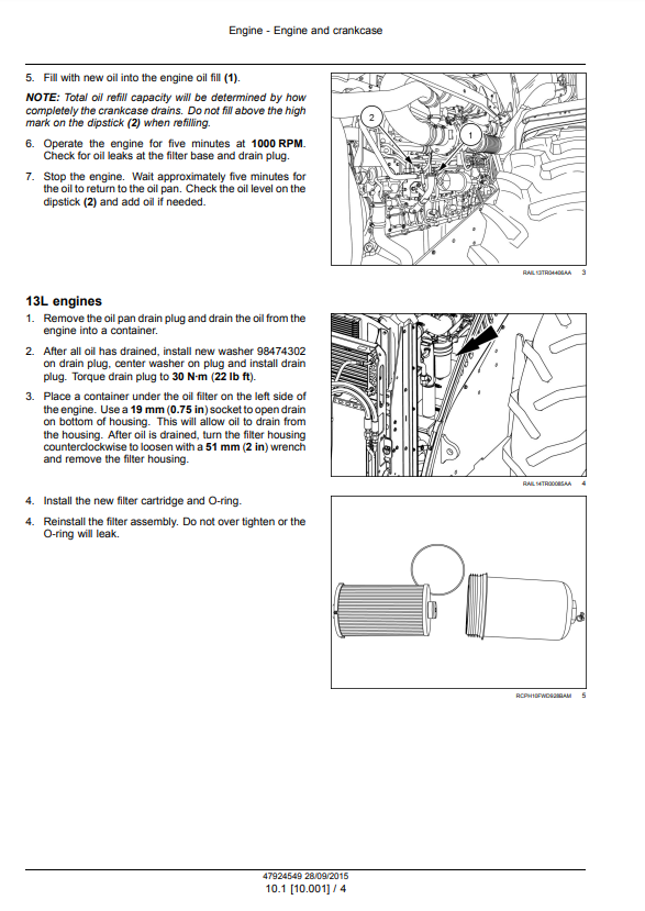 Manual de Servicios Tractor New Holland T9.435, T9.480, T9.530, T9.565, T9.600, T9.645, T9.700 Tier 4B