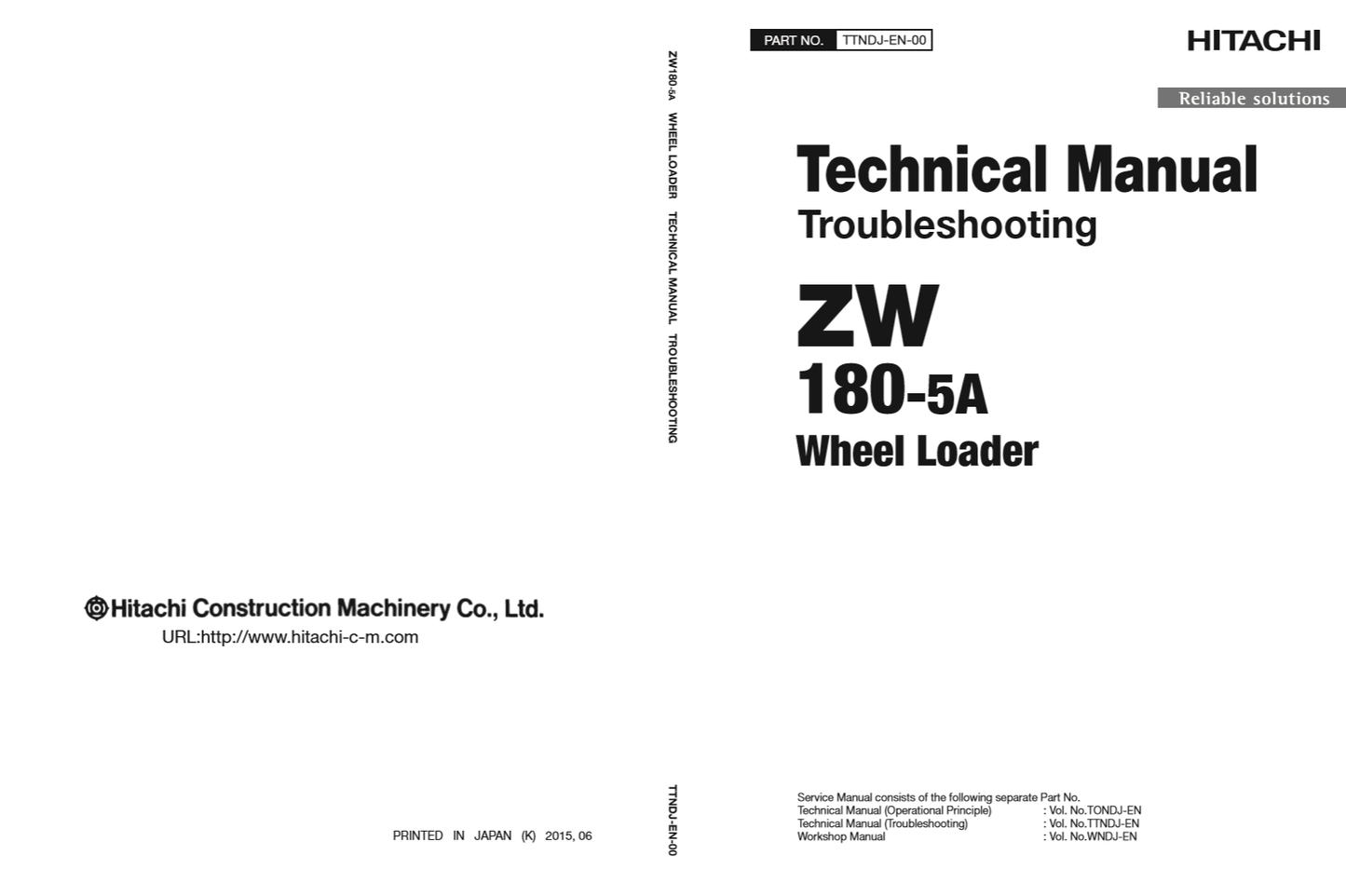 Manual de Solucion de Problemas Cargador Hitachi ZW 180-5A