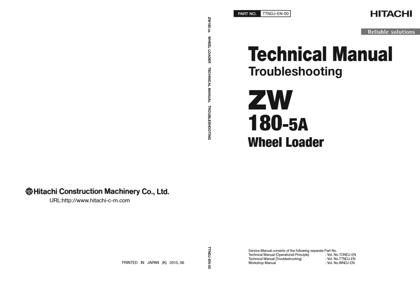 Manual de Solución de Problemas Cargador Hitachi ZW 180-5A
