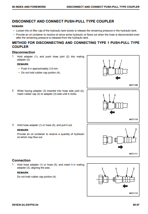 Manual de Taller Bulldozer Komatsu D51EXi-24 , D51PXi-24 Bulldozer S.N B20001-y arriba