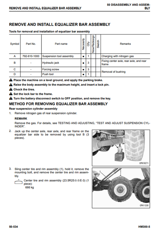 Manual de Taller Camión Japones Komatsu HM300-5 S.N 10001-UP