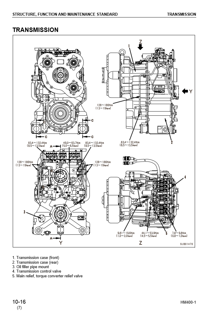 Manual de Taller Camión Japones Komatsu HM400-1 S.N 1001-UP
