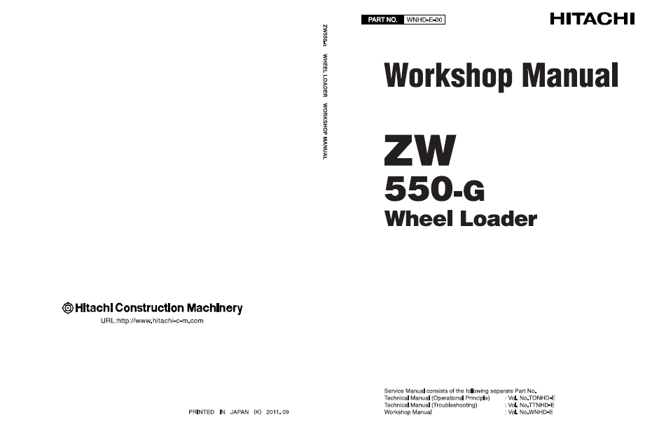 Manual de Taller Cargador Hitachi ZW550-G