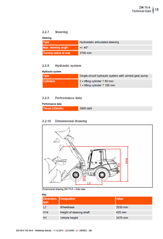 Manual de Taller Cargador Hitachi ZW65-6, ZW75-6, ZW95-6