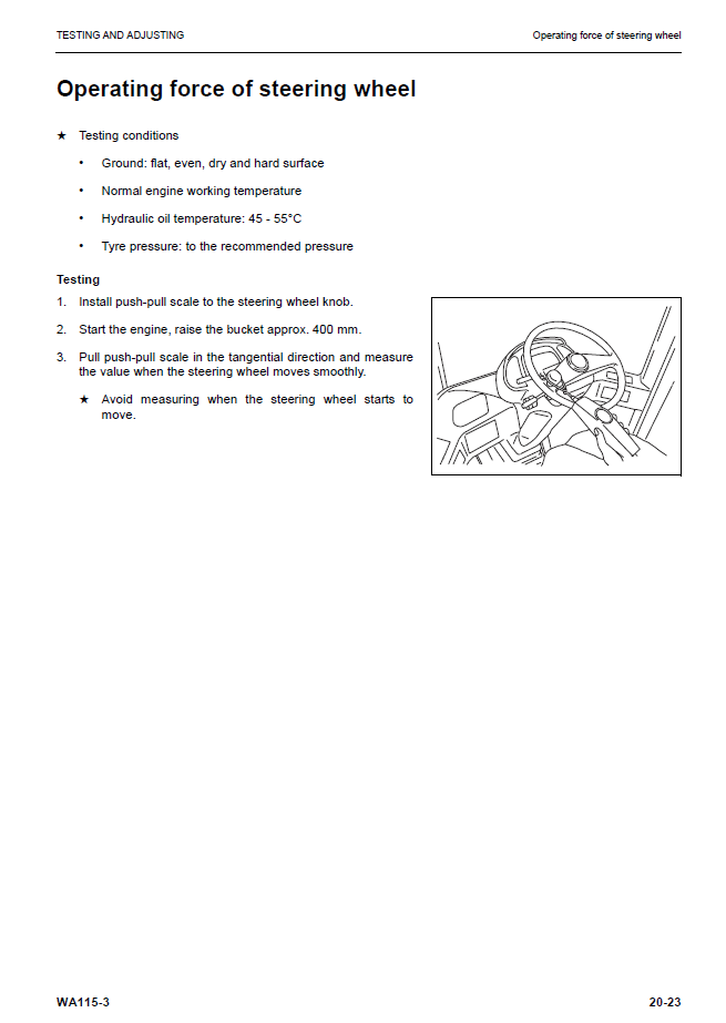 Manual de Taller Cargador Komatsu WA115-3 - WA115H30051