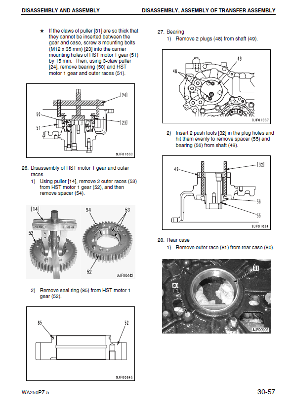 Manual de Taller Cargador Komatsu WA250PZ-5 - H50051