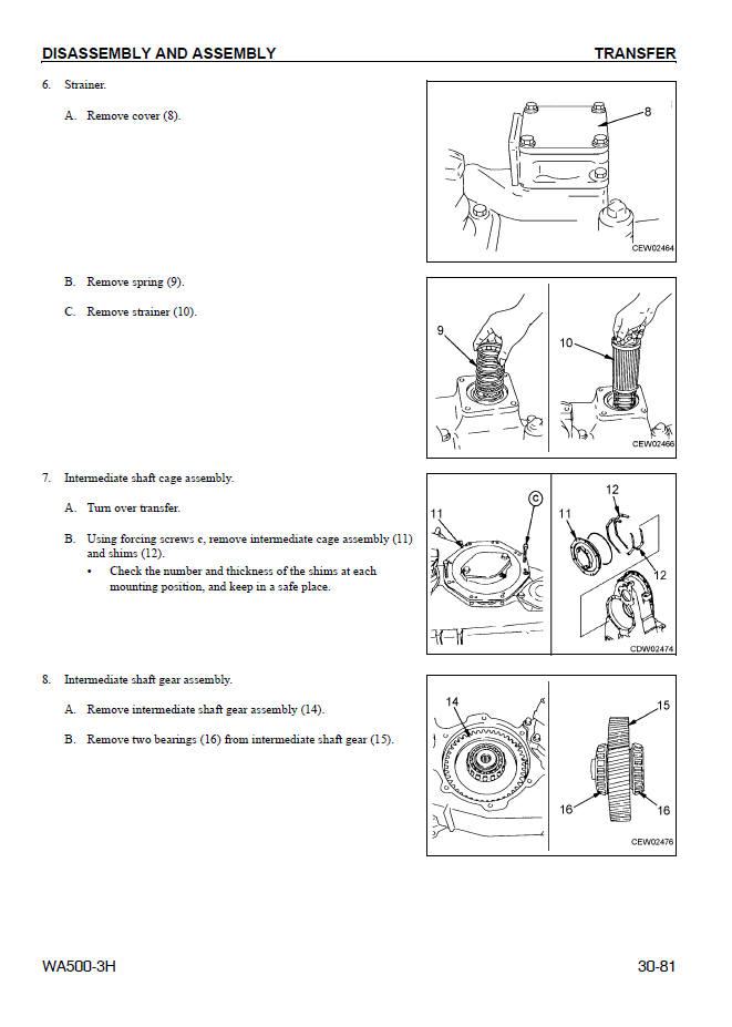 Manual de Taller Cargador Komatsu WA500-3H - WA500H20051