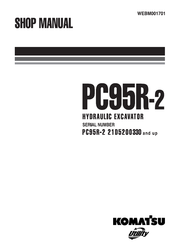 Manual de Taller Excavadora Hidraúlica Komatsu PC95R-2 - 21D5200330