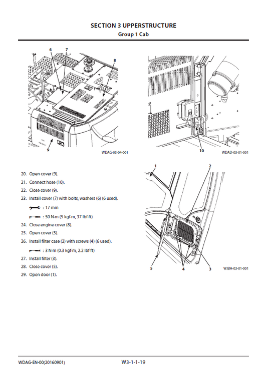 Manual de Taller Excavadora Hitachi ZX130-5G, ZX130K-5G